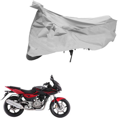 AutoVision Two Wheeler Cover for Bajaj(Pulsar 200 NS DTS-i, Silver)