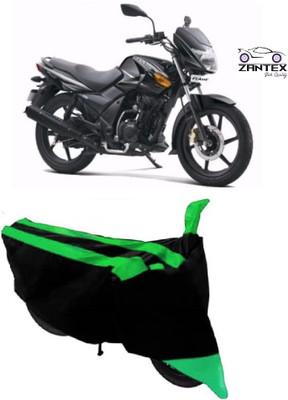 ZANTEX Two Wheeler Cover for TVS(Flame DS 125, Black, Green)