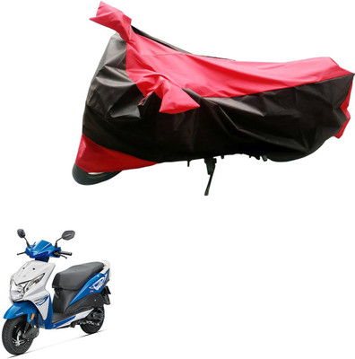 Mdstar Waterproof Two Wheeler Cover for Honda(Dio, Black, Red)