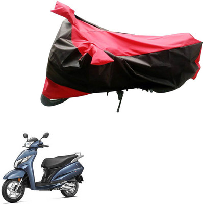 Mdstar Waterproof Two Wheeler Cover for Honda(Activa, Black, Red)