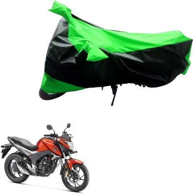 AK Art Two Wheeler Cover for Honda(CBR 150R, Black, Green)