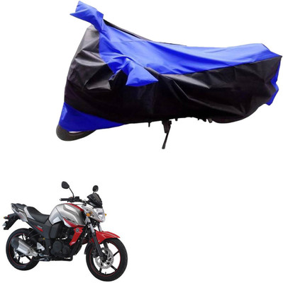 Ak Automotive Two Wheeler Cover for Yamaha(FZ-S, Black, Blue)