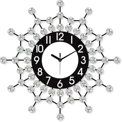 Chronikle Analog 46 cm X 6 cm Wall Clock(Black, With Glass, Standard)
