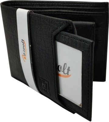 Rozvolt Men Black Artificial Leather Wallet(7 Card Slots)