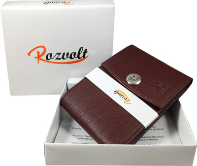 Rozvolt Men Brown Artificial Leather Wallet(7 Card Slots)