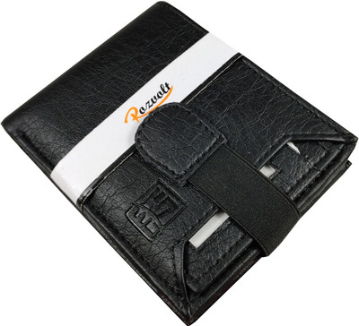 Rozvolt Men Casual Black Artificial Leather Wallet(7 Card Slots)
