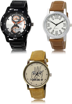 SWIFFIN New latest Designer Combo of 3 Analog Watch  - For Men