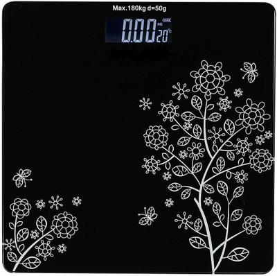 Drosselz 6 mm Automatic Personal Digital Weight Machine With Large LCD Display and 4 Sensor Technology For Accurate Weight Measurement Weighing Scale(Black)