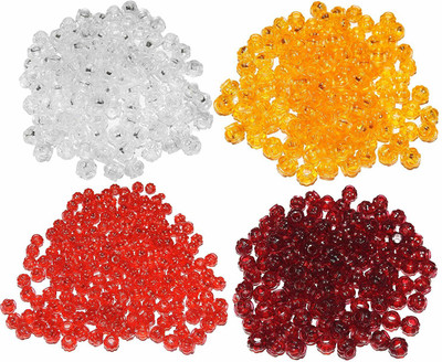 CHL ROAR FOUR COLOUR MATKI SHAPED PLASTIC BEADS SET OF 200