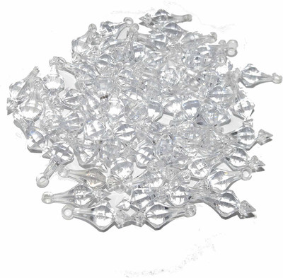 CHL ROAR WHITE COLOR PLASTIC BELLS SET OF 100