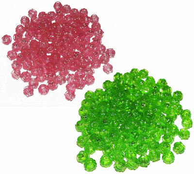 CHL ROAR TWO COLOUR MATKI SHAPED PLASTIC BEADS SET OF 150