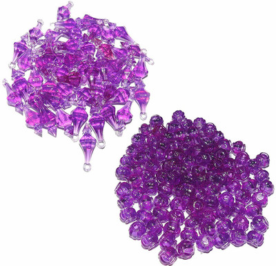 CHL ROAR PURPLE COLOR PLASTIC BELLS/GADA WITH MATKI SHAPED BEADS100