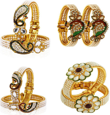 JSD Alloy Gold-plated Bracelet Set(Pack of 8)