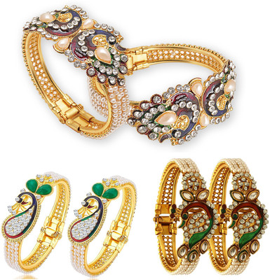 JSD Alloy Gold-plated Bracelet Set(Pack of 6)