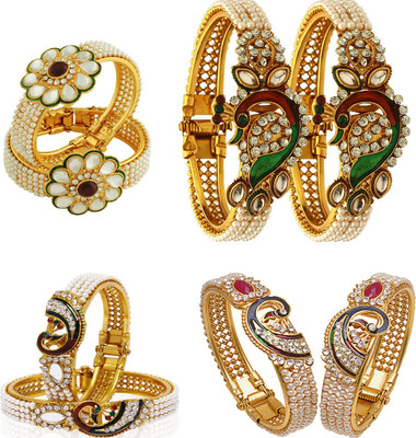 JSD Alloy Gold-plated Kada(Pack of 8)