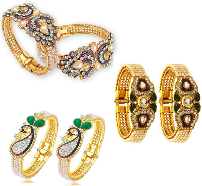 JSD Alloy Gold-plated Bracelet Set(Pack of 6)