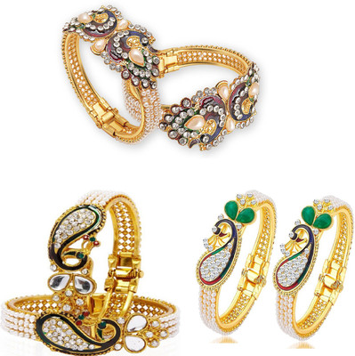 JSD Alloy Gold-plated Kada(Pack of 6)