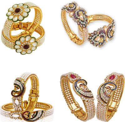 JSD Alloy Gold-plated Kada(Pack of 8)
