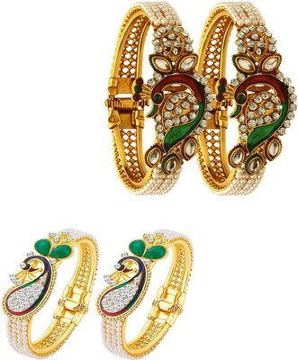 JSD Alloy Gold-plated Bracelet Set(Pack of 4)