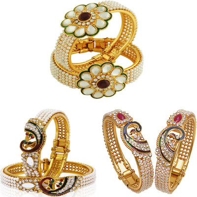 JSD Alloy Gold-plated Bracelet Set(Pack of 6)