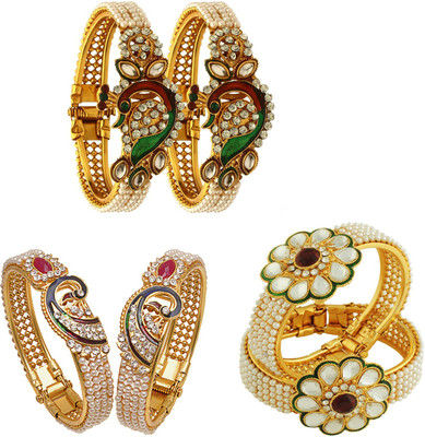 JSD Alloy Gold-plated Kada(Pack of 6)