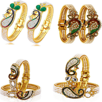 JDX Alloy Gold-plated Bracelet Set(Pack of 8)