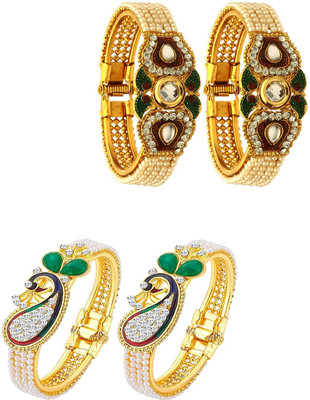 JSD Alloy Gold-plated Bracelet Set(Pack of 4)