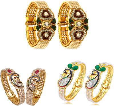 JSD Alloy Gold-plated Kada(Pack of 6)