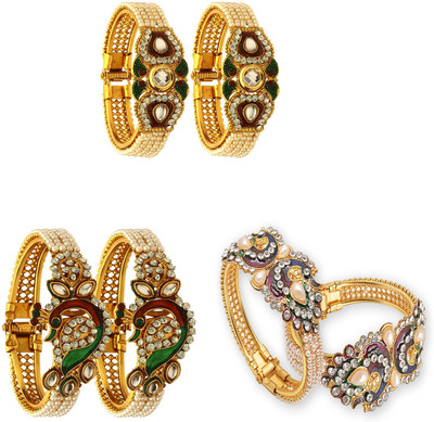 JSD Alloy Gold-plated Bracelet Set(Pack of 6)