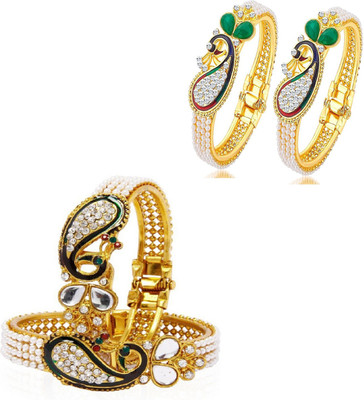 JSD Alloy Gold-plated Bracelet Set(Pack of 4)