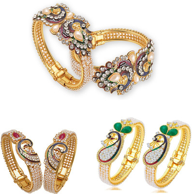 JSD Alloy Gold-plated Bracelet Set(Pack of 6)