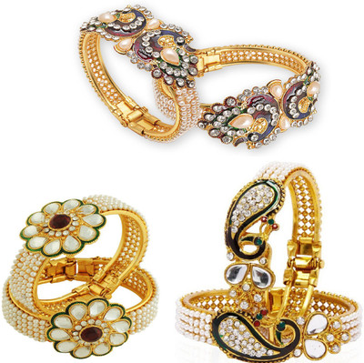 JSD Alloy Gold-plated Kada(Pack of 6)