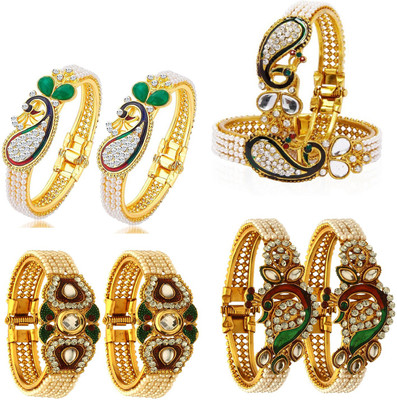 JSD Alloy Gold-plated Kada(Pack of 8)