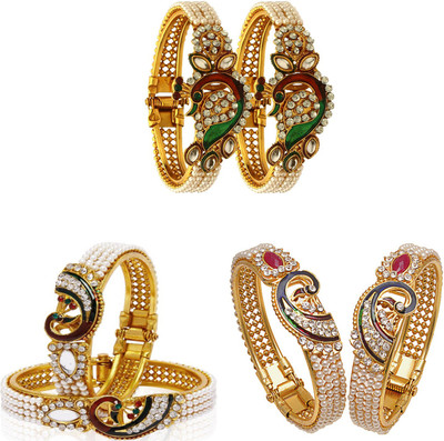 JSD Alloy Gold-plated Kada(Pack of 6)