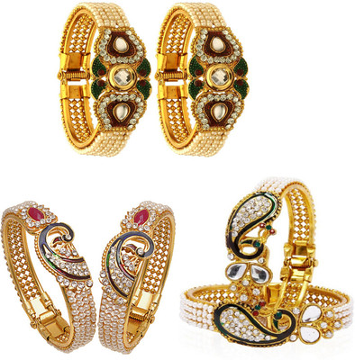 JSD Alloy Gold-plated Kada(Pack of 6)