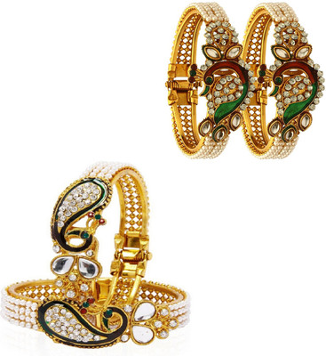 JSD Alloy Gold-plated Bracelet Set(Pack of 4)