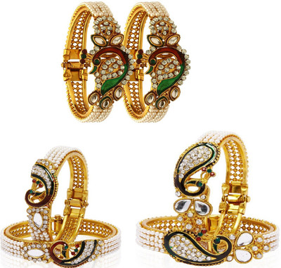 JSD Alloy Gold-plated Kada(Pack of 6)