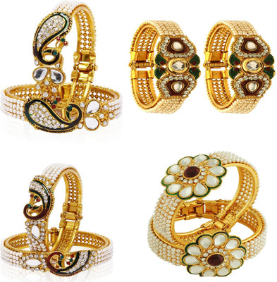 JSD Alloy Gold-plated Kada(Pack of 8)