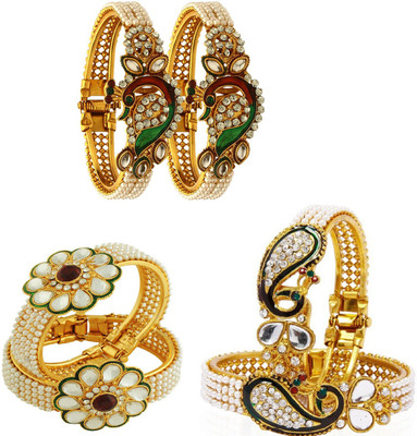 JSD Alloy Gold-plated Kada(Pack of 6)