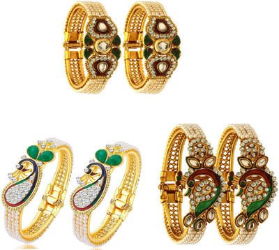 JSD Alloy Gold-plated Kada(Pack of 6)