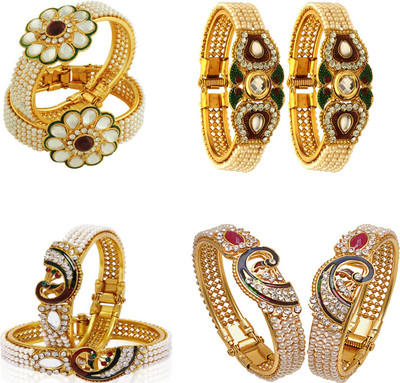 JSD Alloy Gold-plated Kada(Pack of 8)