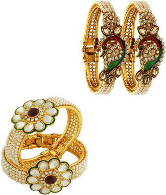 JSD Alloy Gold-plated Bracelet Set(Pack of 4)