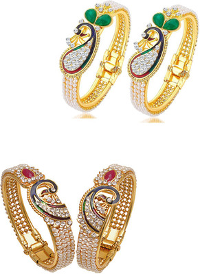 JDX Alloy Gold-plated Kada(Pack of 4)