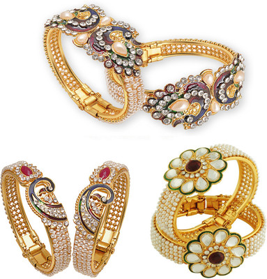 JSD Alloy Gold-plated Bracelet Set(Pack of 6)