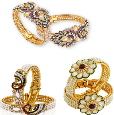 JSD Alloy Gold-plated Kada(Pack of 2)