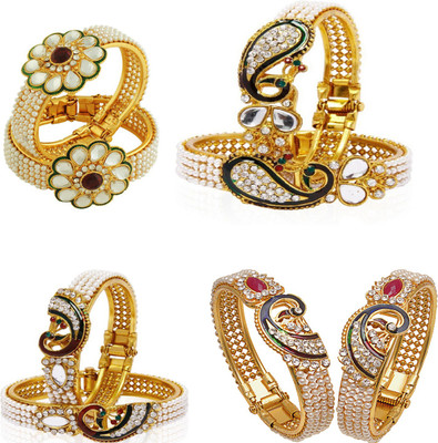 JSD Alloy Gold-plated Kada(Pack of 8)