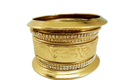 JDX Alloy Gold-plated Bangle Set(Pack of 10)