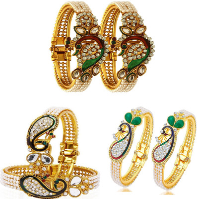 JSD Alloy Gold-plated Bracelet Set(Pack of 6)