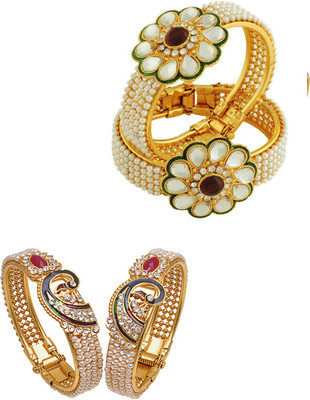 JSD Alloy Gold-plated Bracelet Set(Pack of 4)