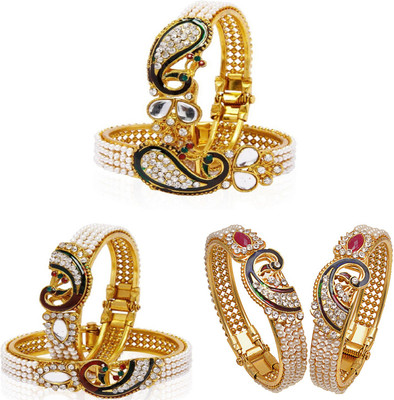 JSD Alloy Gold-plated Bracelet Set(Pack of 6)